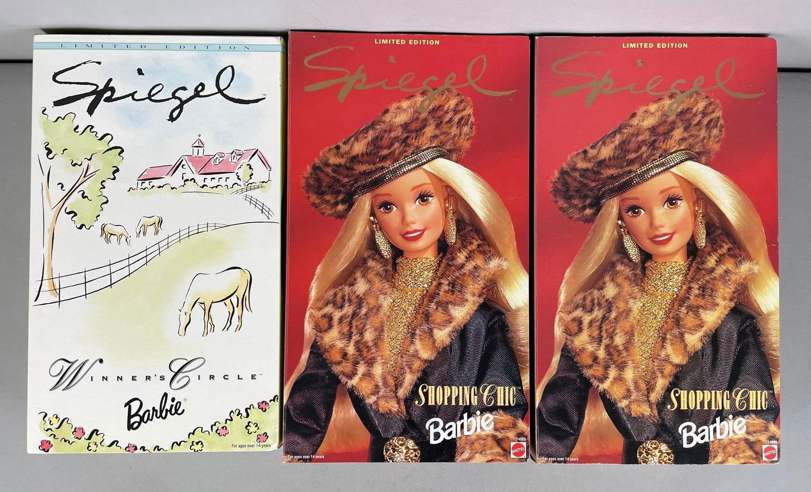 Group of Mattel Spiegel Barbie Fashion Dolls: Limited edition, original packaging