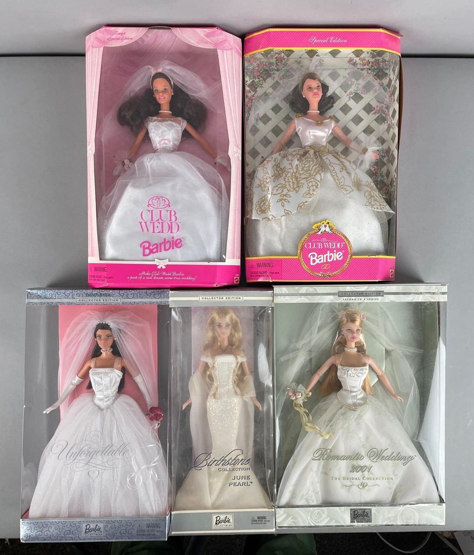 Group of Mattel Bridal Barbie Fashion Dolls (1 of 2)