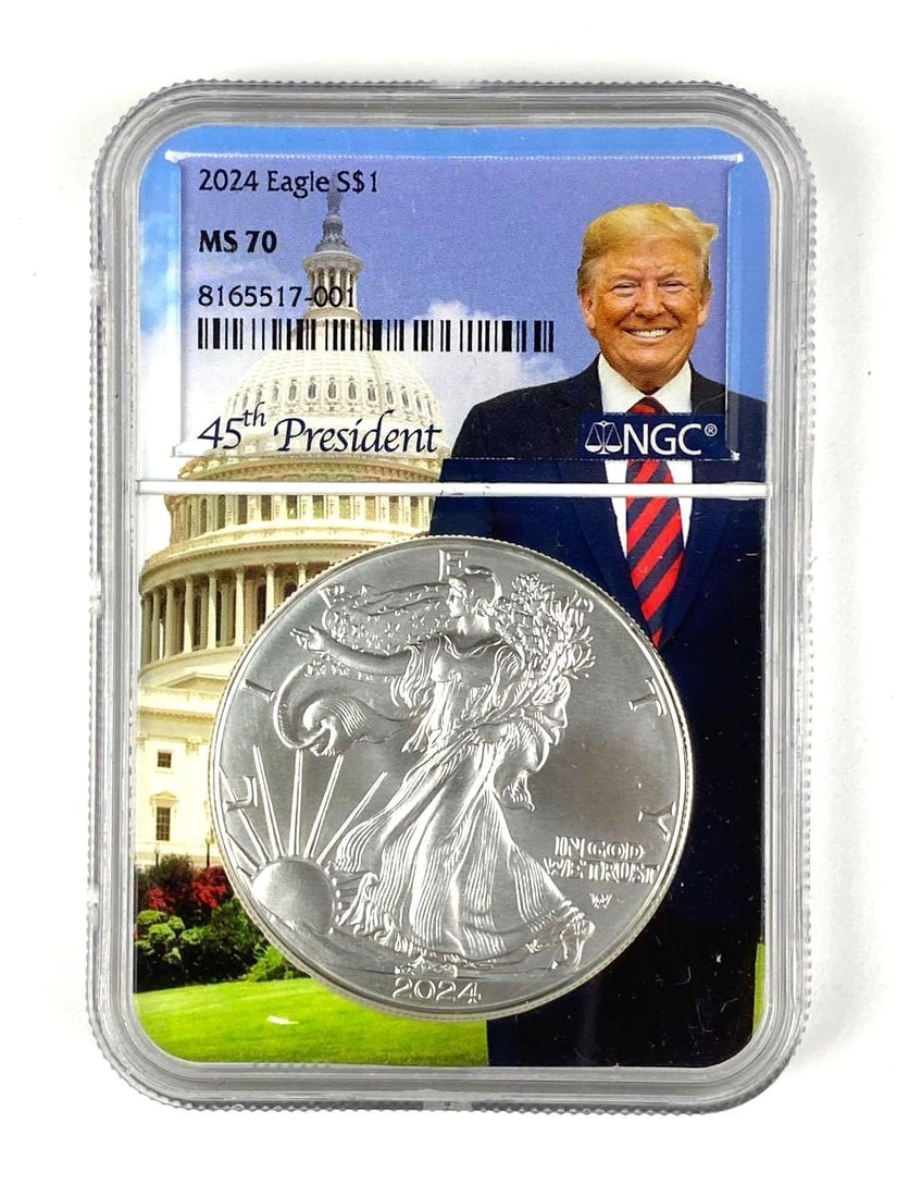 2024 US American Silver Eagle 1 oz .999 Fine Silver NGC Graded MS70 (1 of 2)