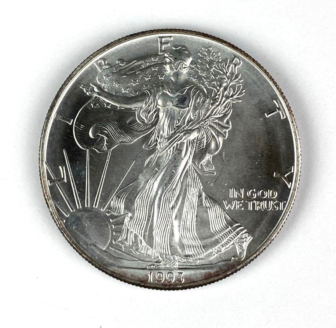 1993 US Mint Silver American Eagle 1 oz .999 Fine Silver (1 of 2)