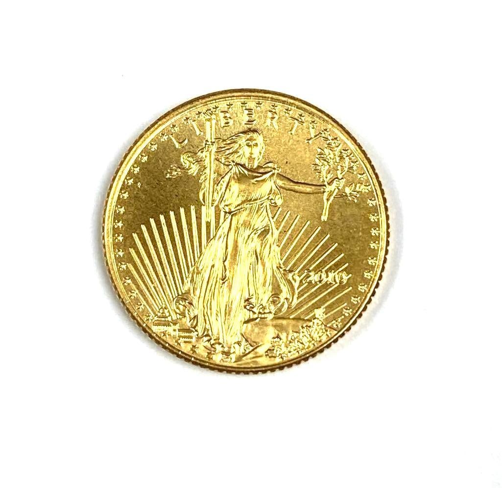 2010 US Mint $5 1/10th oz American Gold Eagle (1 of 2)