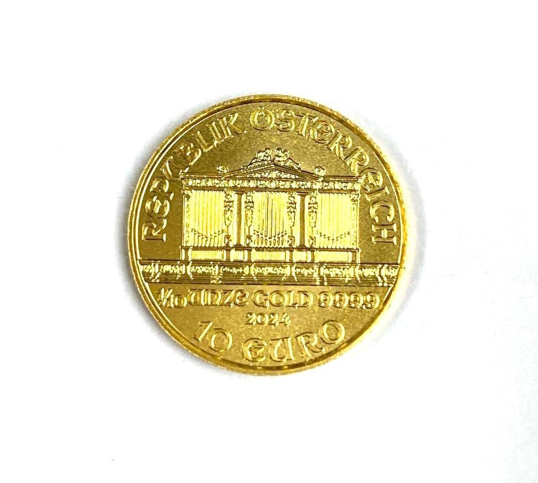 2024 Republic Osterreich 10 Euro Philharmonic 1/10oz 999.9 Fine Gold Coin (1 of 2)
