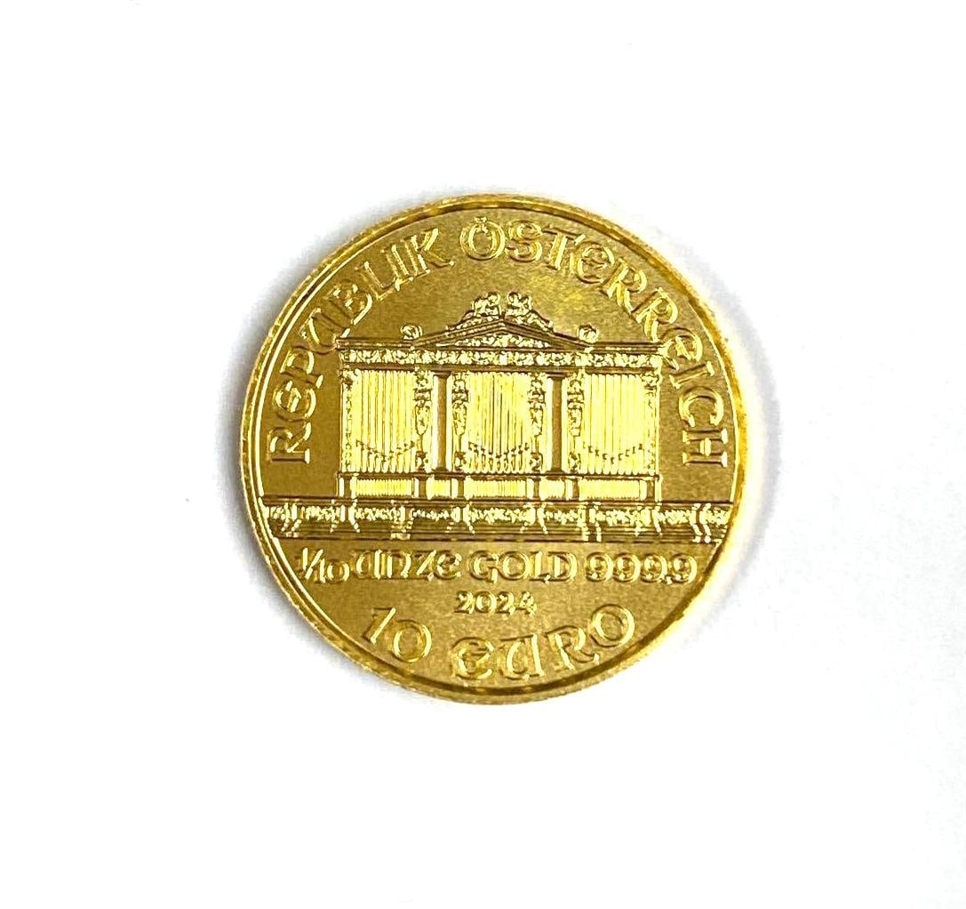 2024 Republic Osterreich 10 Euro Philharmonic 1/10oz 999.9 Fine Gold Coin (1 of 2)