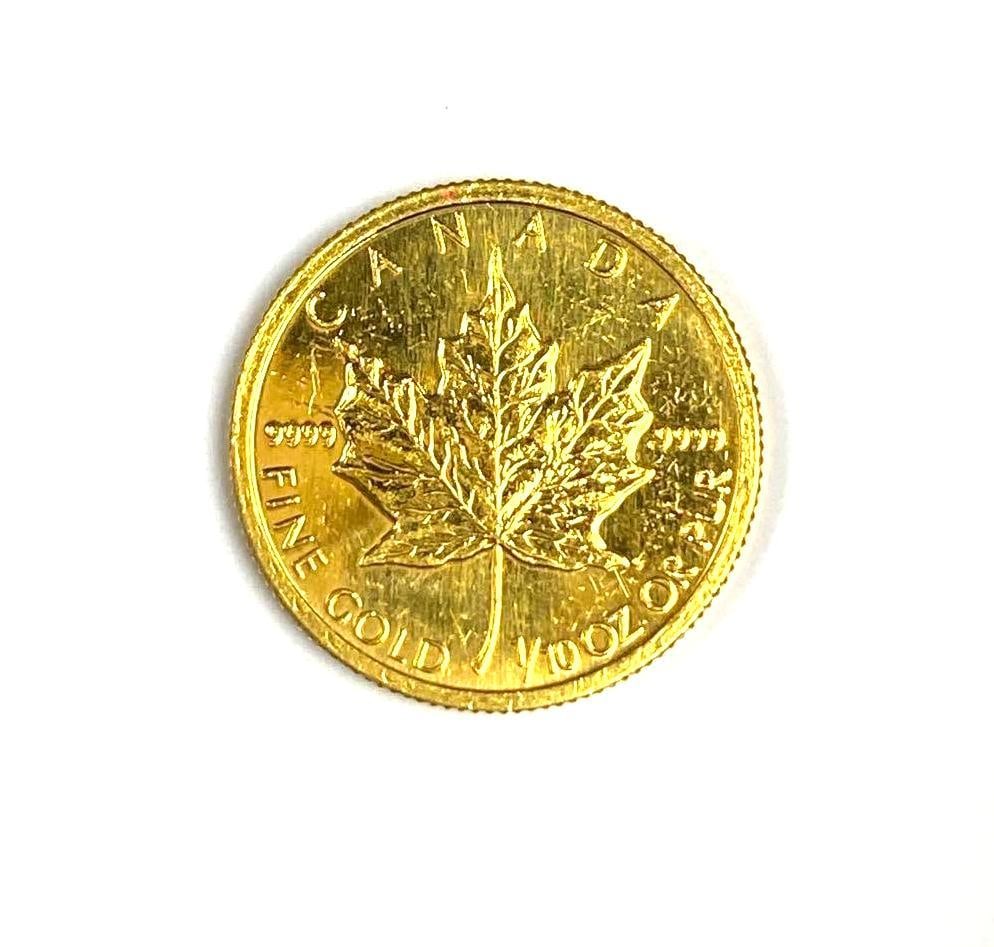 1992 Canada $5 Maple Leaf 1/10 oz 9999 Fine Gold Coin (1 of 2)