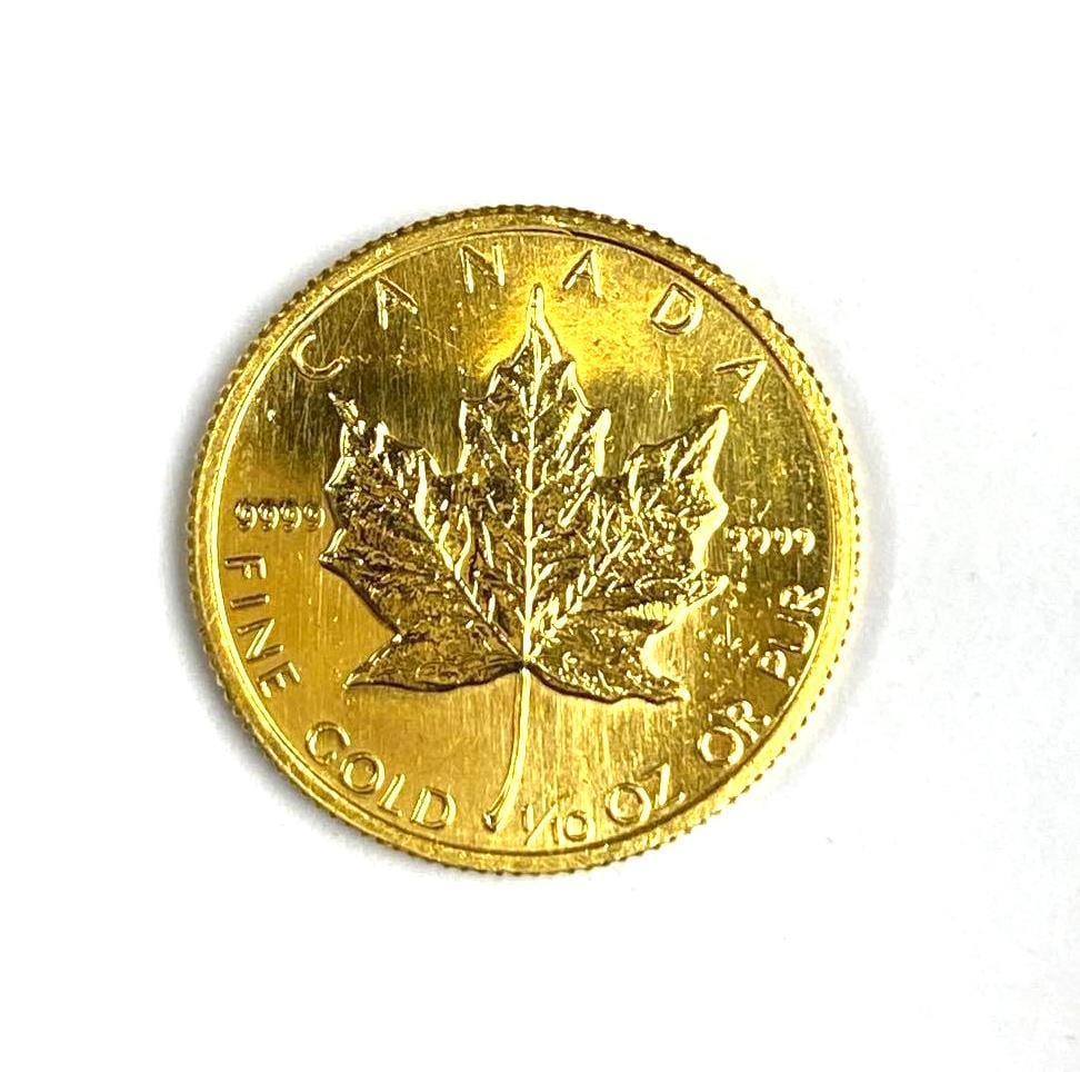 1982 Canada $5 Maple Leaf 1/10 oz 9999 Fine Gold Coin (1 of 2)
