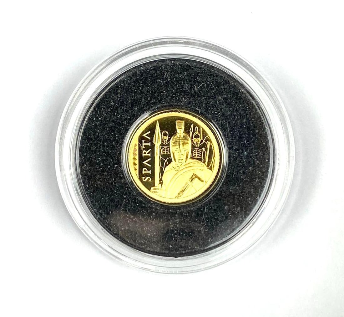 2023 Cook Island $5 Sparta 0.5 Grams .999 Fine Gold Coin: 2023 Cook Island $5 Sparta 0.5 Grams .999 Fine Gold Coin