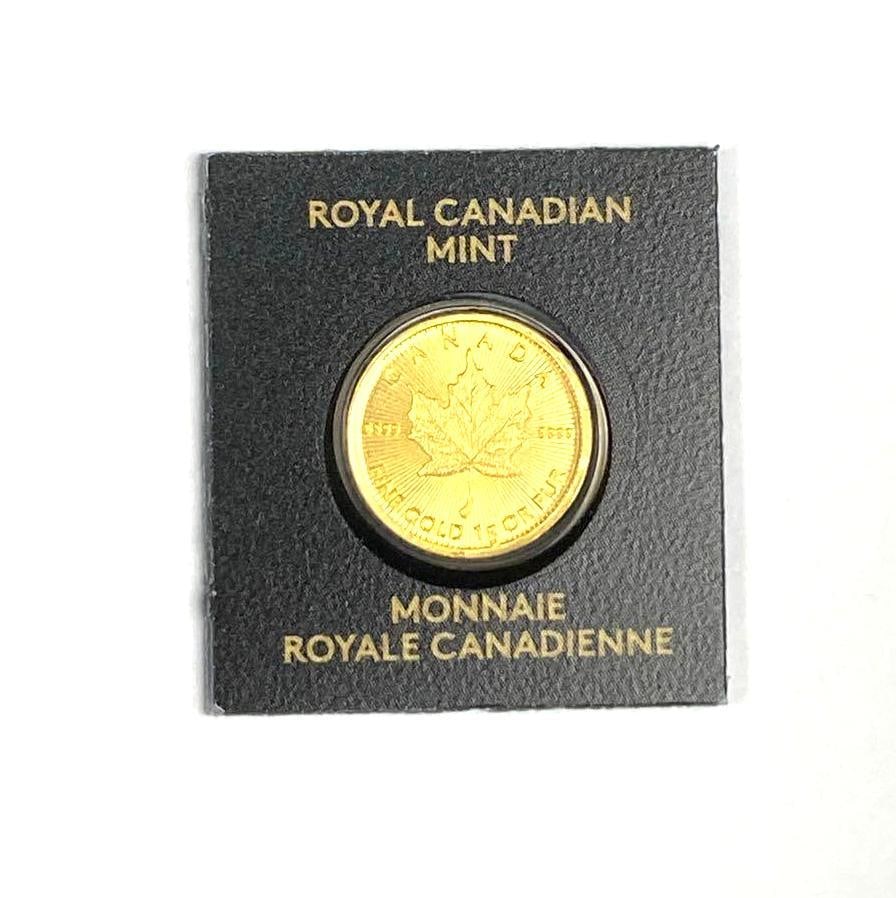 2021 Canada 50 Cents Maple Leaf 1 Gram 9999 Fine Gold Coin (1 of 2)
