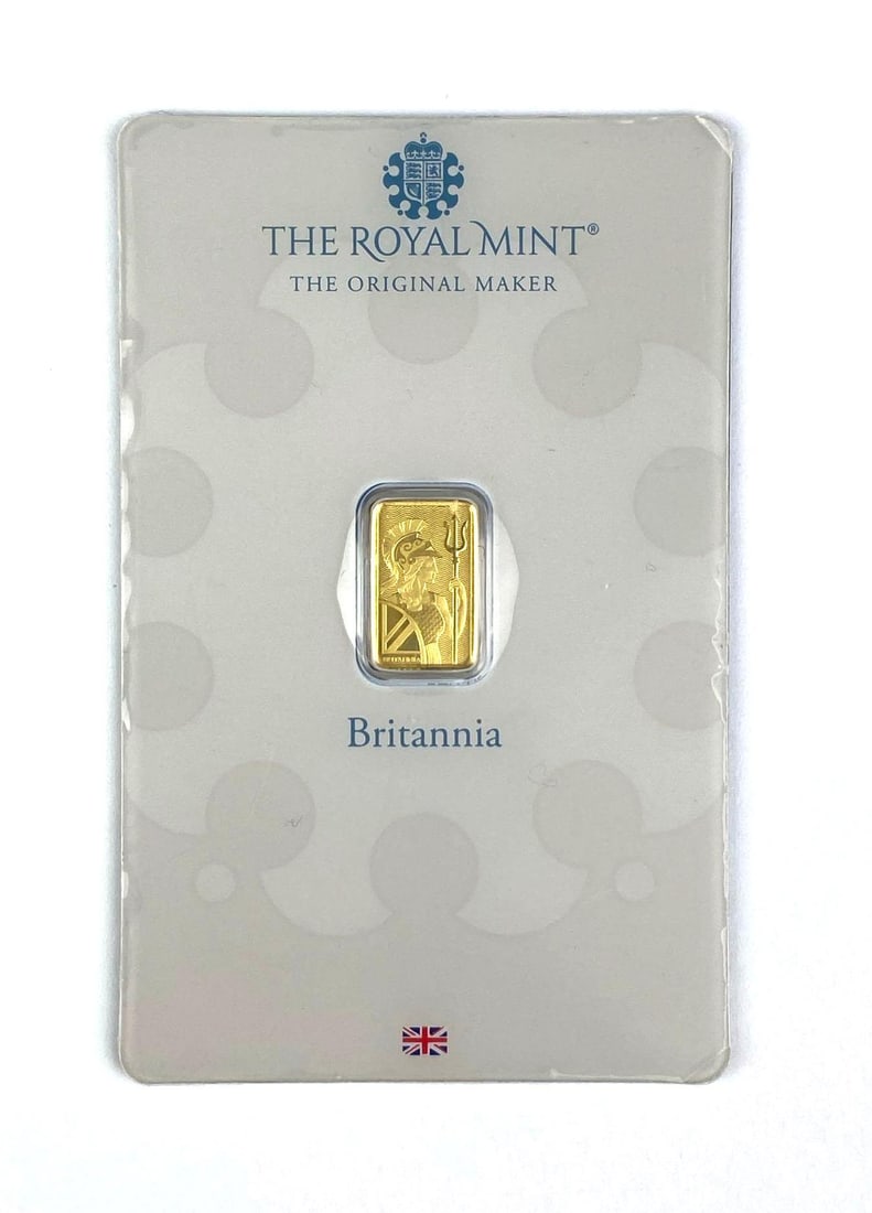 The Royal Mint Britannia 1 Gram 999.9 Fine Gold Ingot/ Bar (1 of 2)