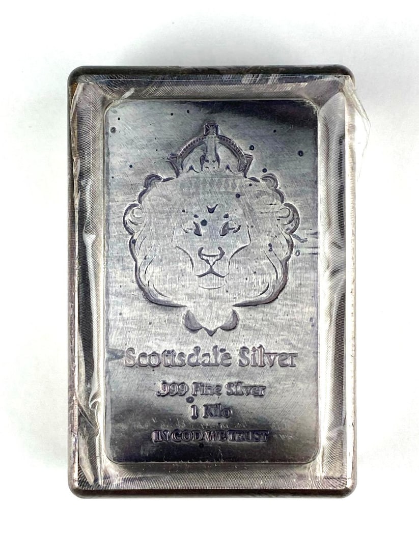 Scottsdale Mint 1 Kilo .999 Fine Silver Stacker Ingot/ Bar: Scottsdale Mint 1 Kilo .999 Fine Silver Stacker Ingot/ Bar