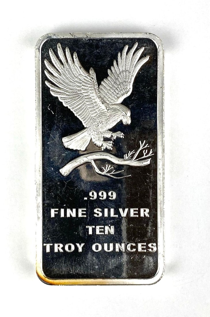 Silvertowne Mint Eagle 10 oz .999 Fine Silver Ingot/ Bar (1 of 2)