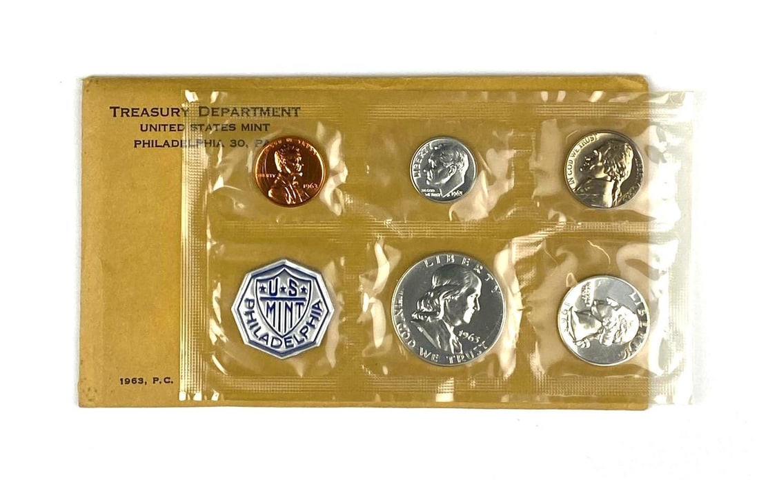1963 US Mint Philadelphia Coin Proof Set (1 of 2)