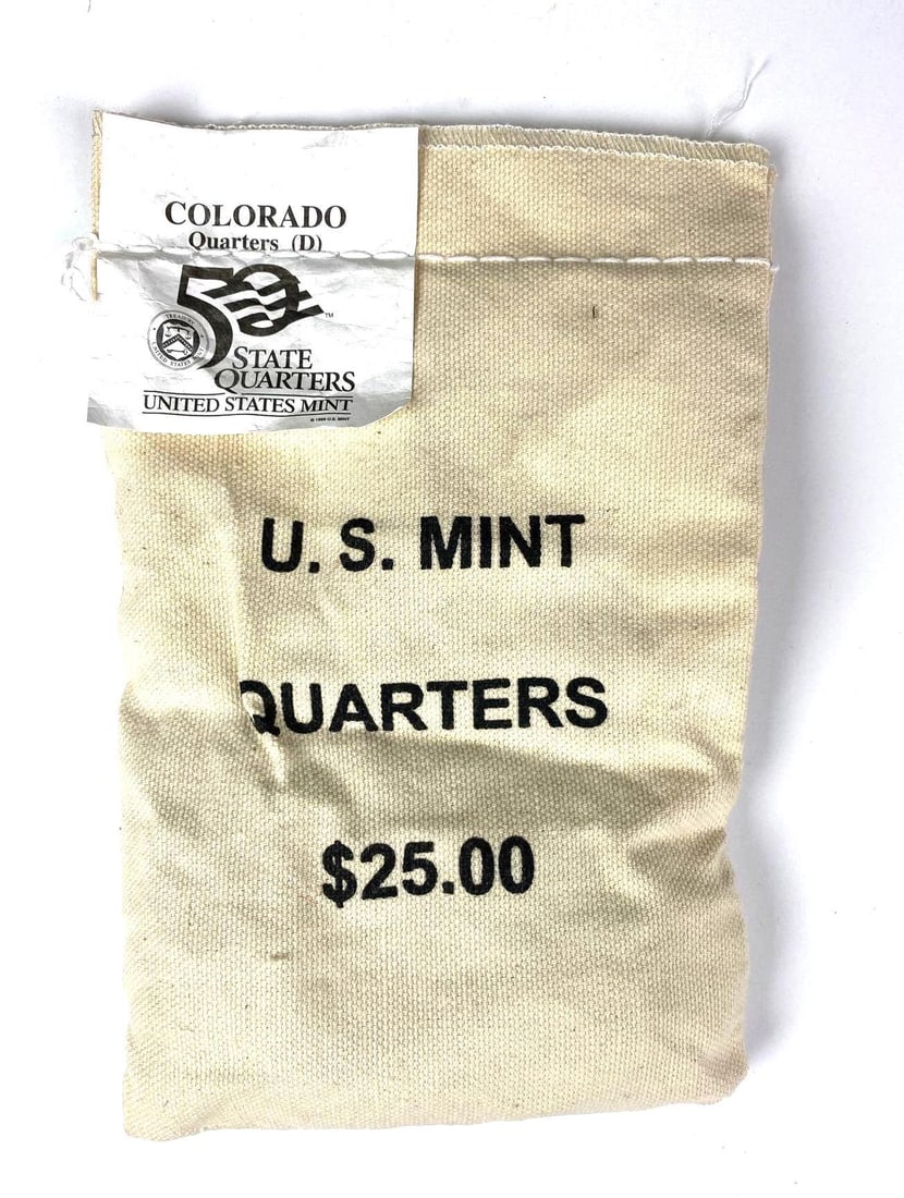 US Mint $25 Colorado D State Quarter in Original Canvas Bag (1 of 2)
