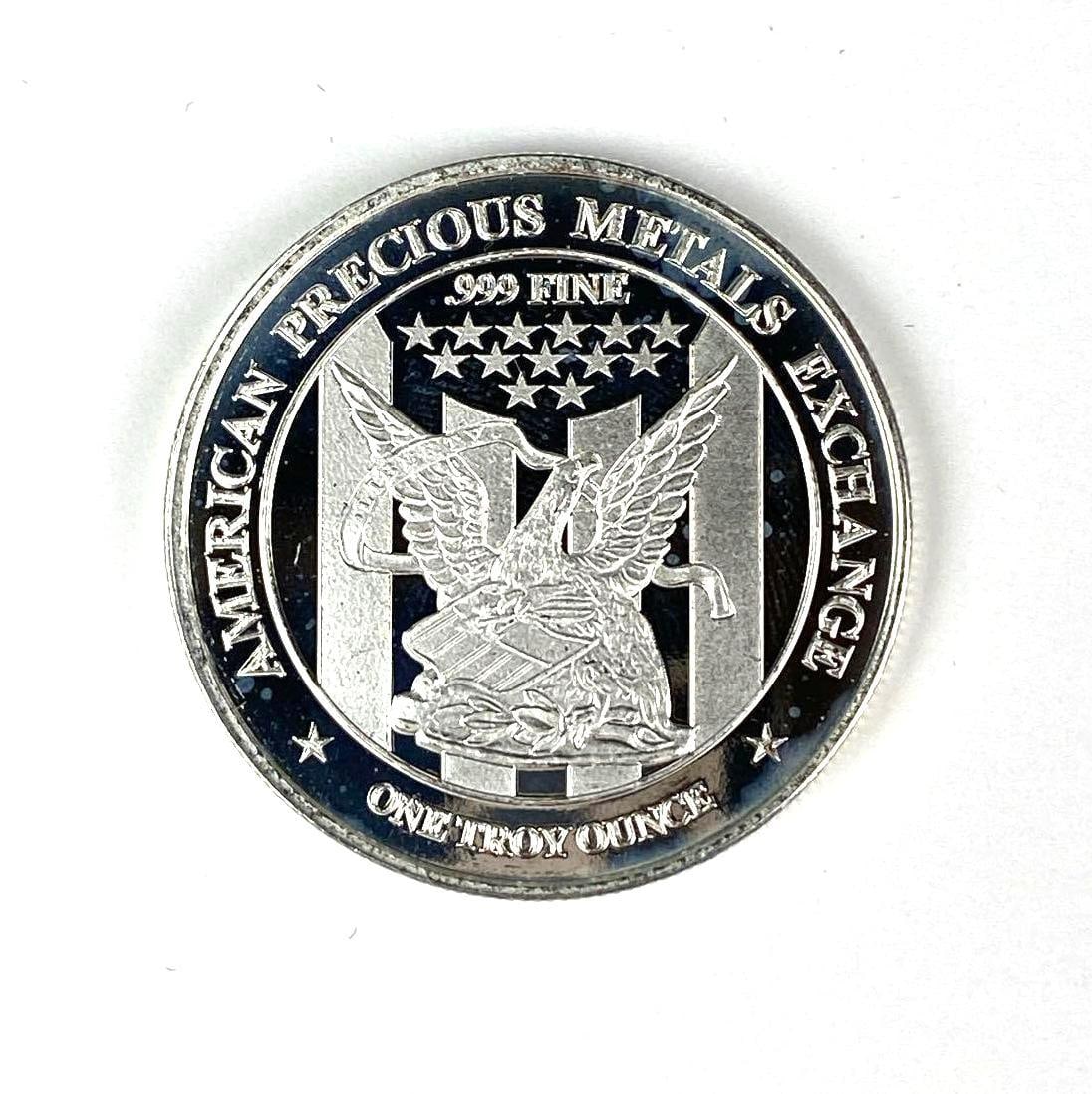 AMPEX Eagle 1 oz .999 Fine Silver Round: AMPEX Eagle 1 oz .999 Fine Silver Round