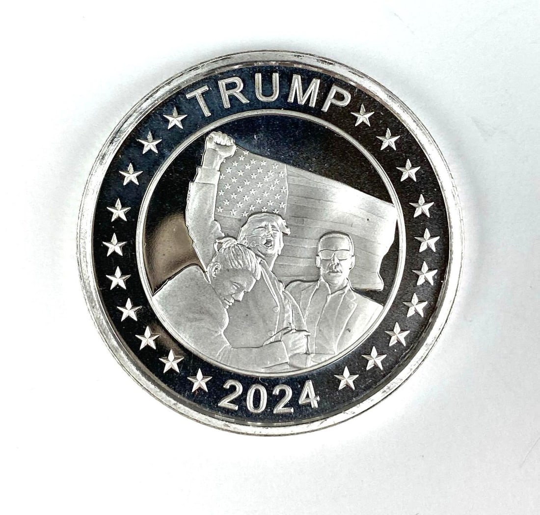 2024 Donald J Trump 1 oz .999 Fine Silver Round (1 of 2)
