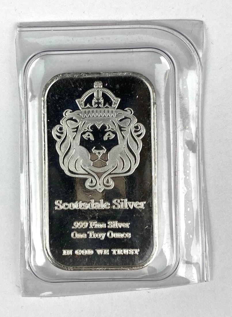 Scottsdale Silver 1 oz .999 Fine Silver Ingot/ Bar (1 of 2)