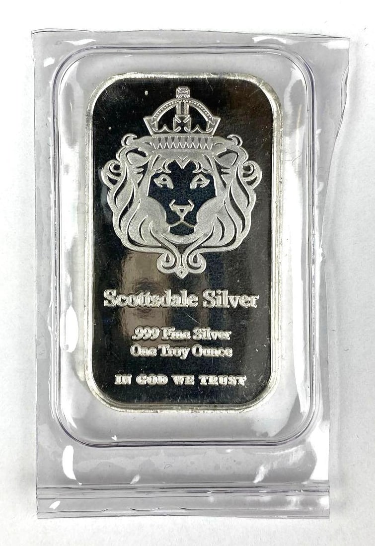 Scottsdale Silver 1 oz .999 Fine Silver Ingot/ Bar (1 of 2)