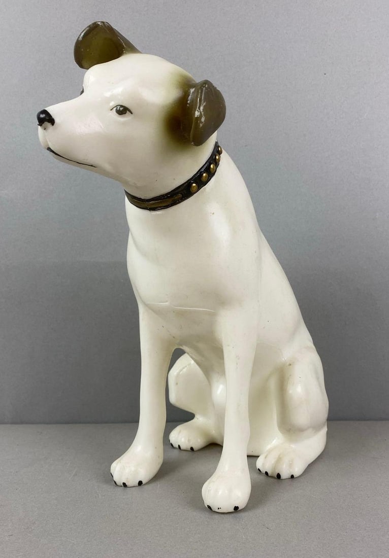 Vintage RCA Dog Nipper Plastic Display Statue (1 of 4)