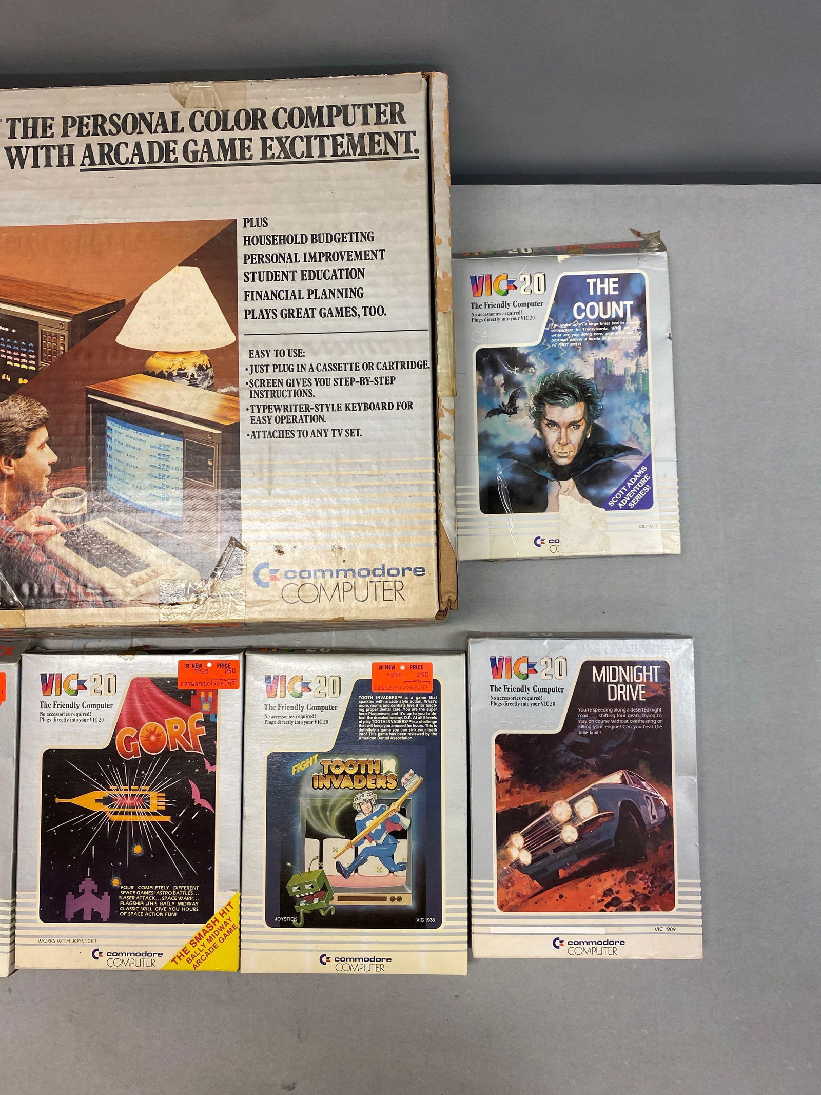 Commodore 64 with Empty Video Game Boxes - 3