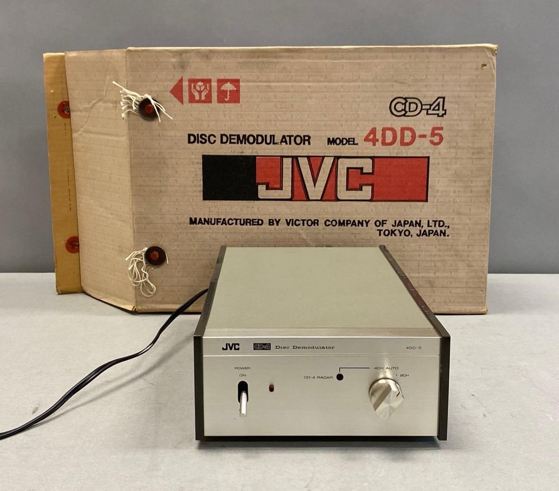 JVC CD-4 Disc Demodulator: In original box, powers on, box measures