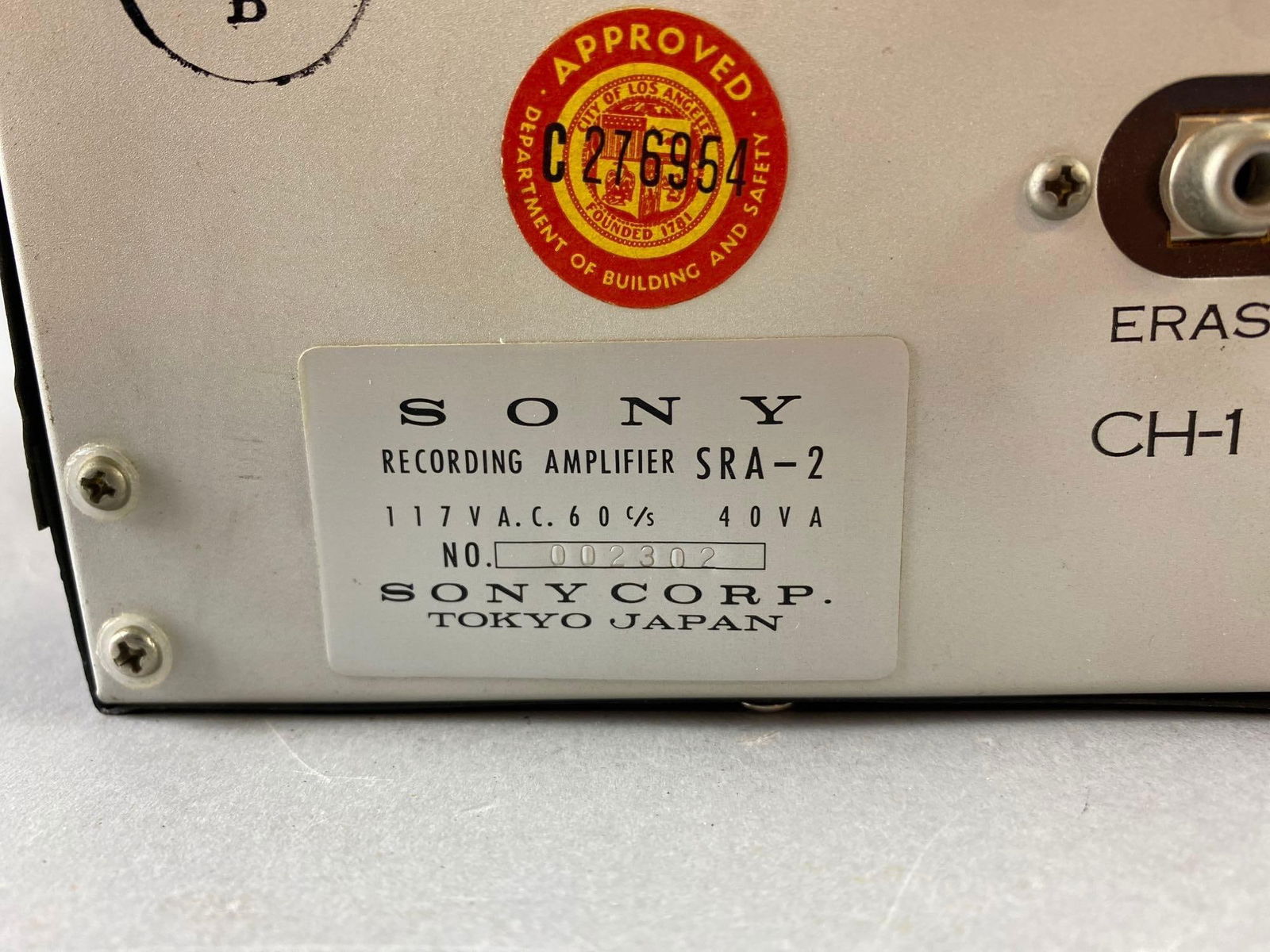 Sony Recording Amplifier SRA 2 - 4