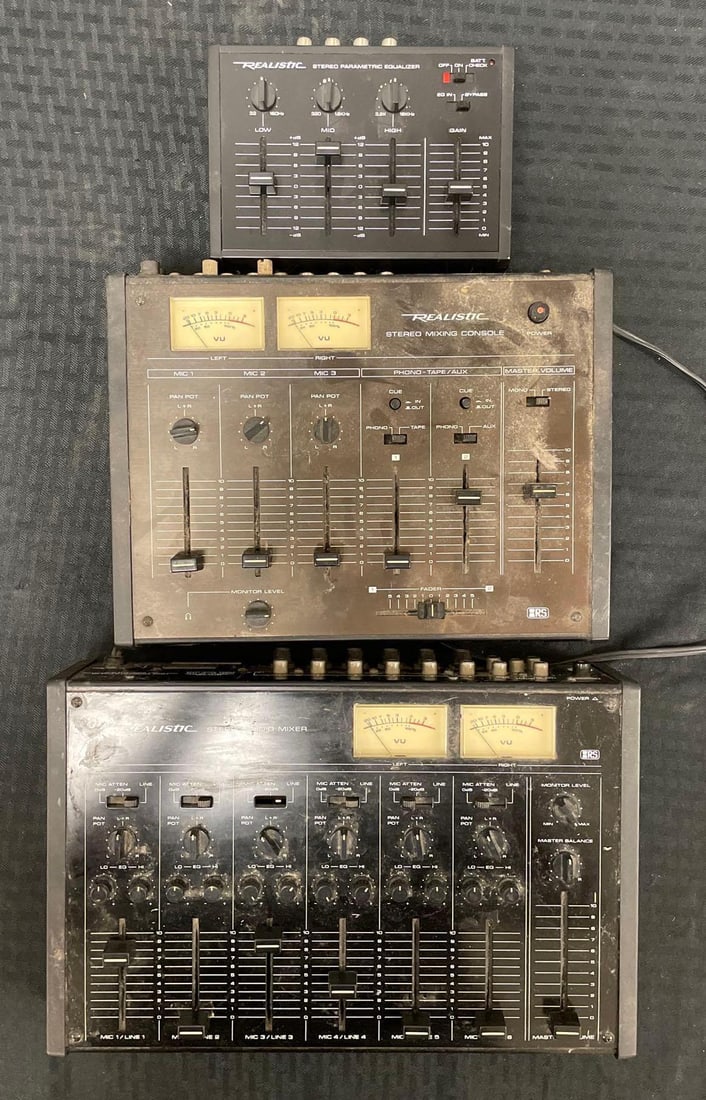 Group of Realistic Stereo Mixing Consoles (1 of 2)