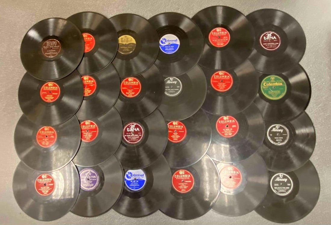 100 + Various 78 RPM Shellac Records: Includes Polka, swing, and more. No in house Shipping. Third party recommended.
