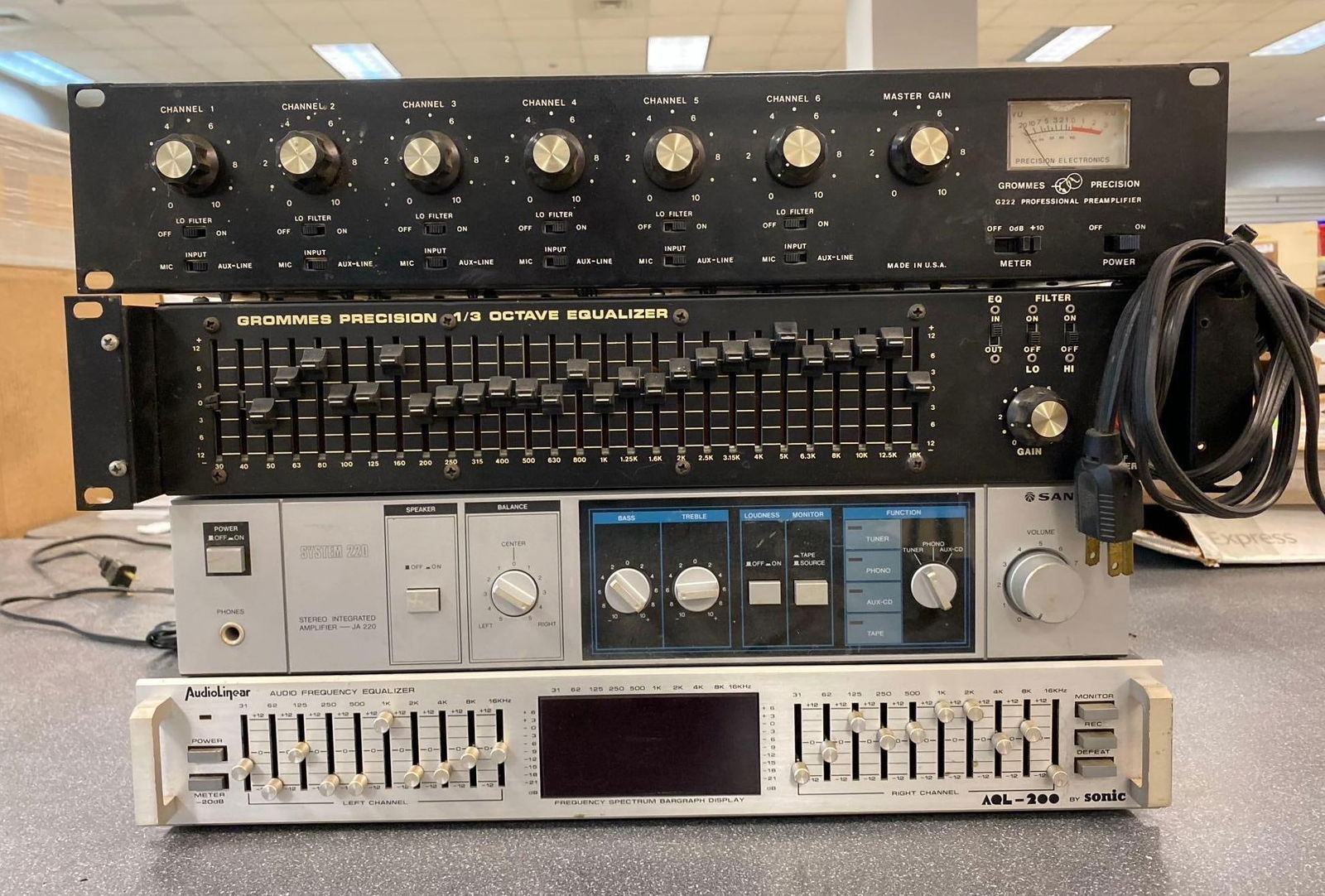 Group of Assorted Audio Frequency Equalizers and More (1 of 2)