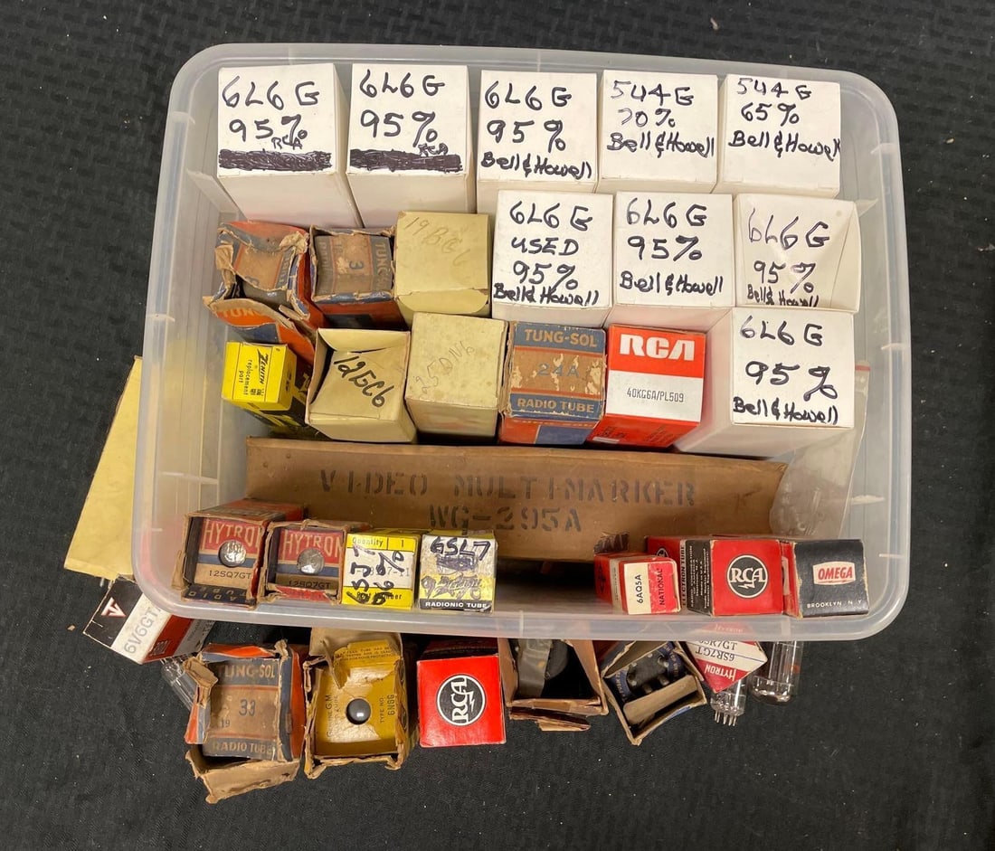 Group of Vintage Electronic Tubes (1 of 2)