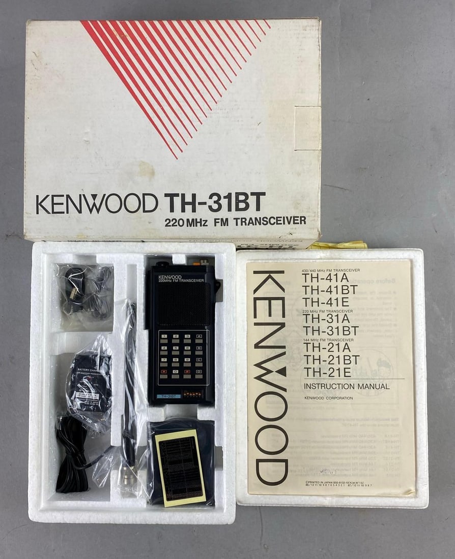 Kenwood Th31BT Fm Transceiver: Untested. Like new in original Packaging. Measures H 3 1/2 x W 7 x L 9 1/2 inches. similar model used in original 1988 Die Hard Film.