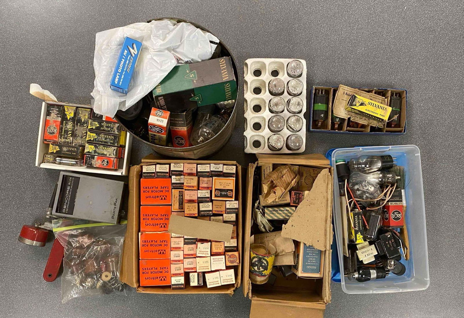 Group of Assorted Radio Tubes and More (1 of 3)