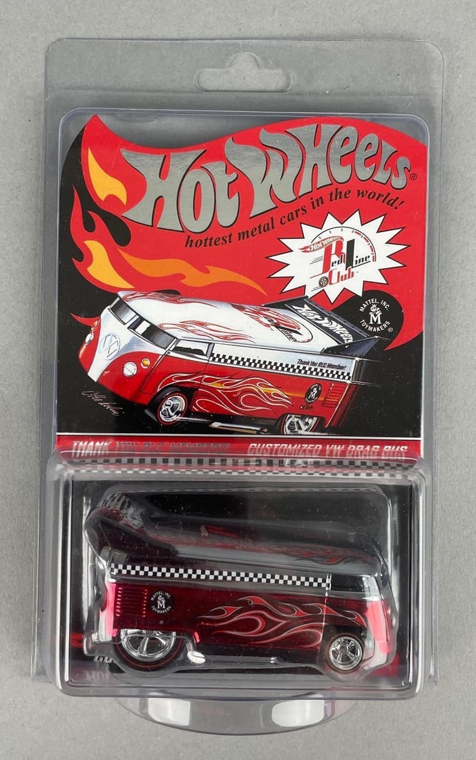 Mattel Hot Wheels Redline Club Customized VW Drag Bus Die-Cast Vehicle (1 of 2)
