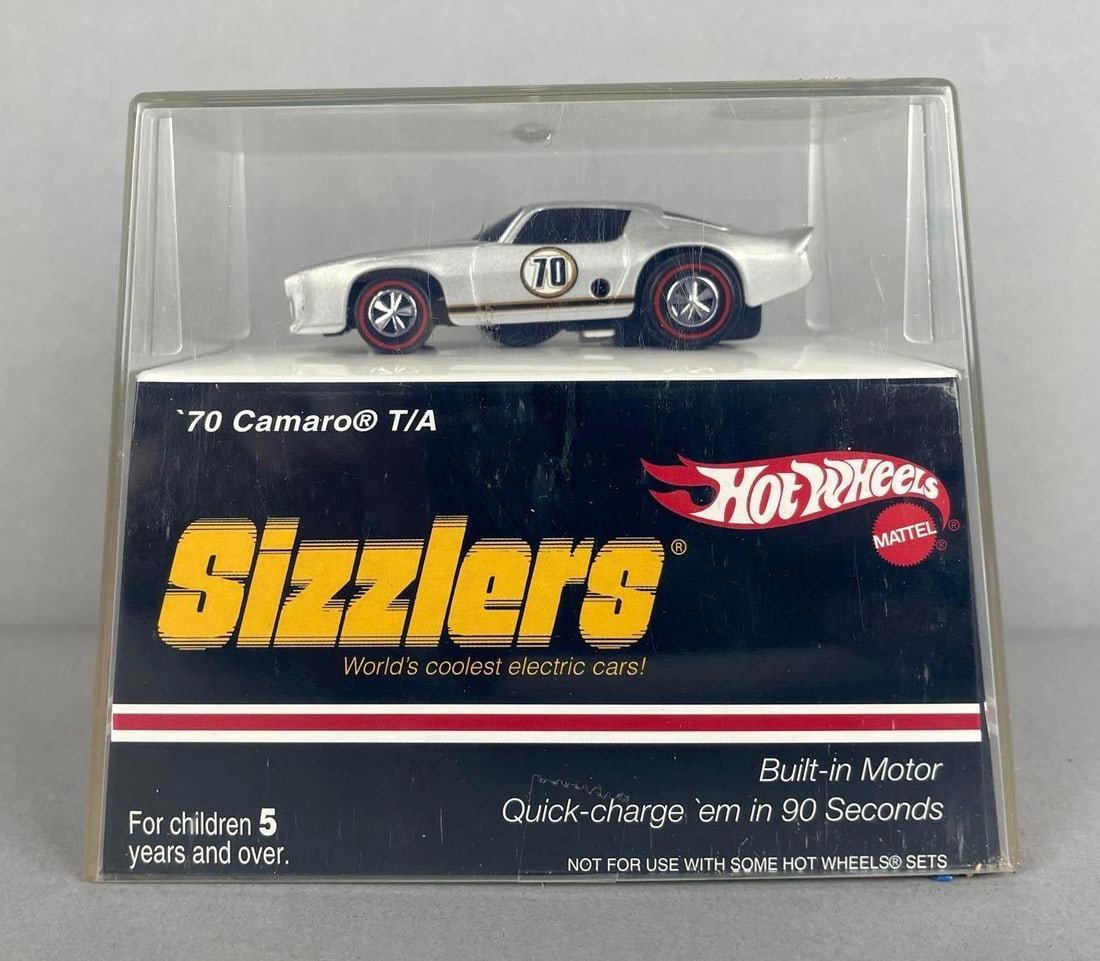 Mattel Hot Wheels Sizzlers '70 Camaro T/A Die-Cast Car: Redline, original packaging