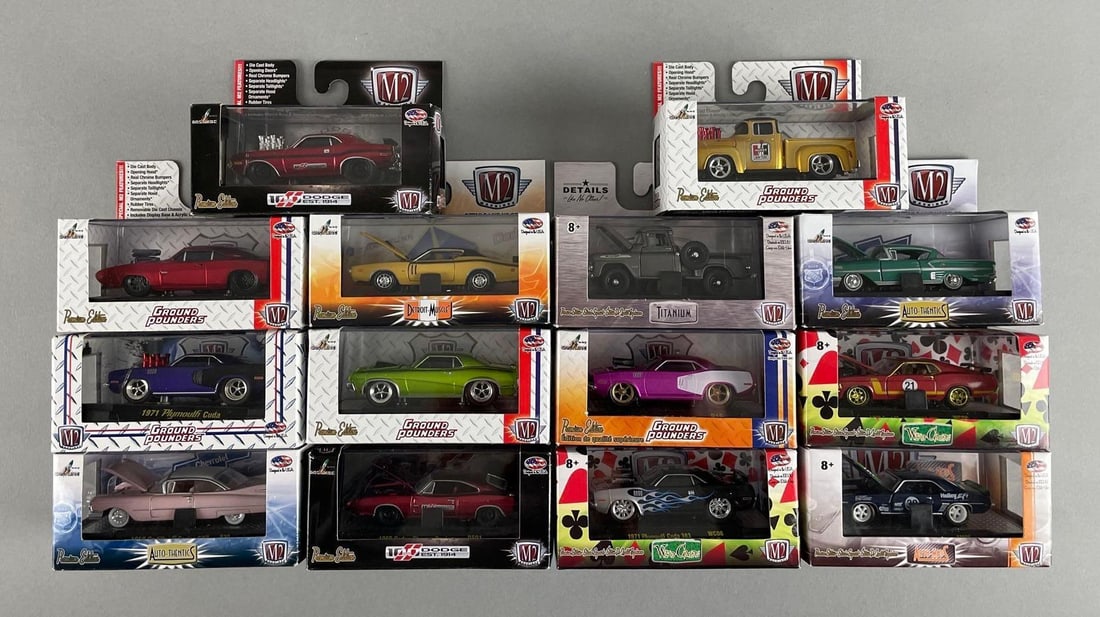 Group of M2 Machines Die-Cast Vehicles: 1/64 scale, original packaging