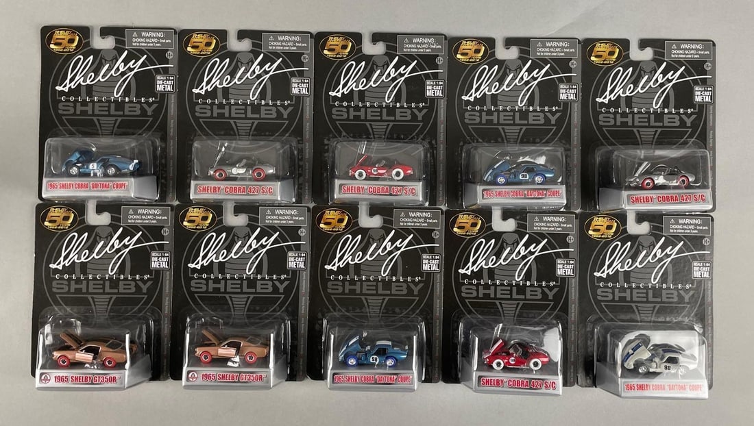 Group of Shelby Collectibles Die-Cast Vehicles: 1/64 scale, 50th anniversary