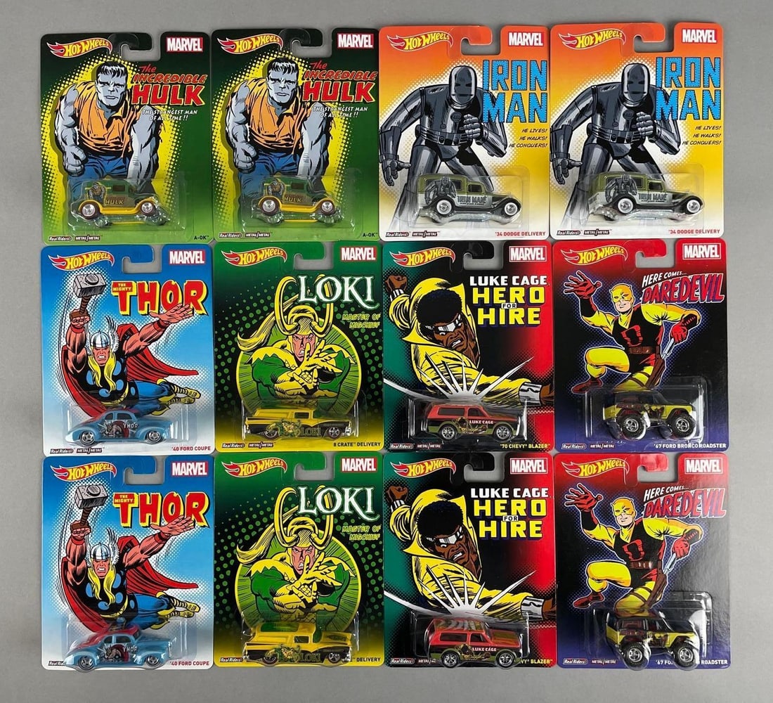Group of Mattel Hot Wheels Marvel Die-Cast Vehicles (1 of 3)