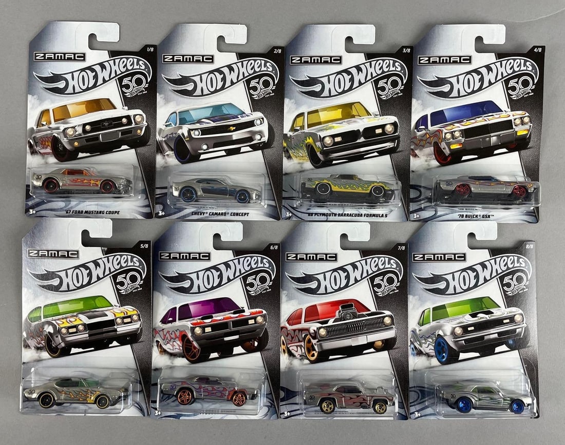 Set of 8 Mattel Hot Wheels Zamac Die-Cast Vehicles (1 of 3)
