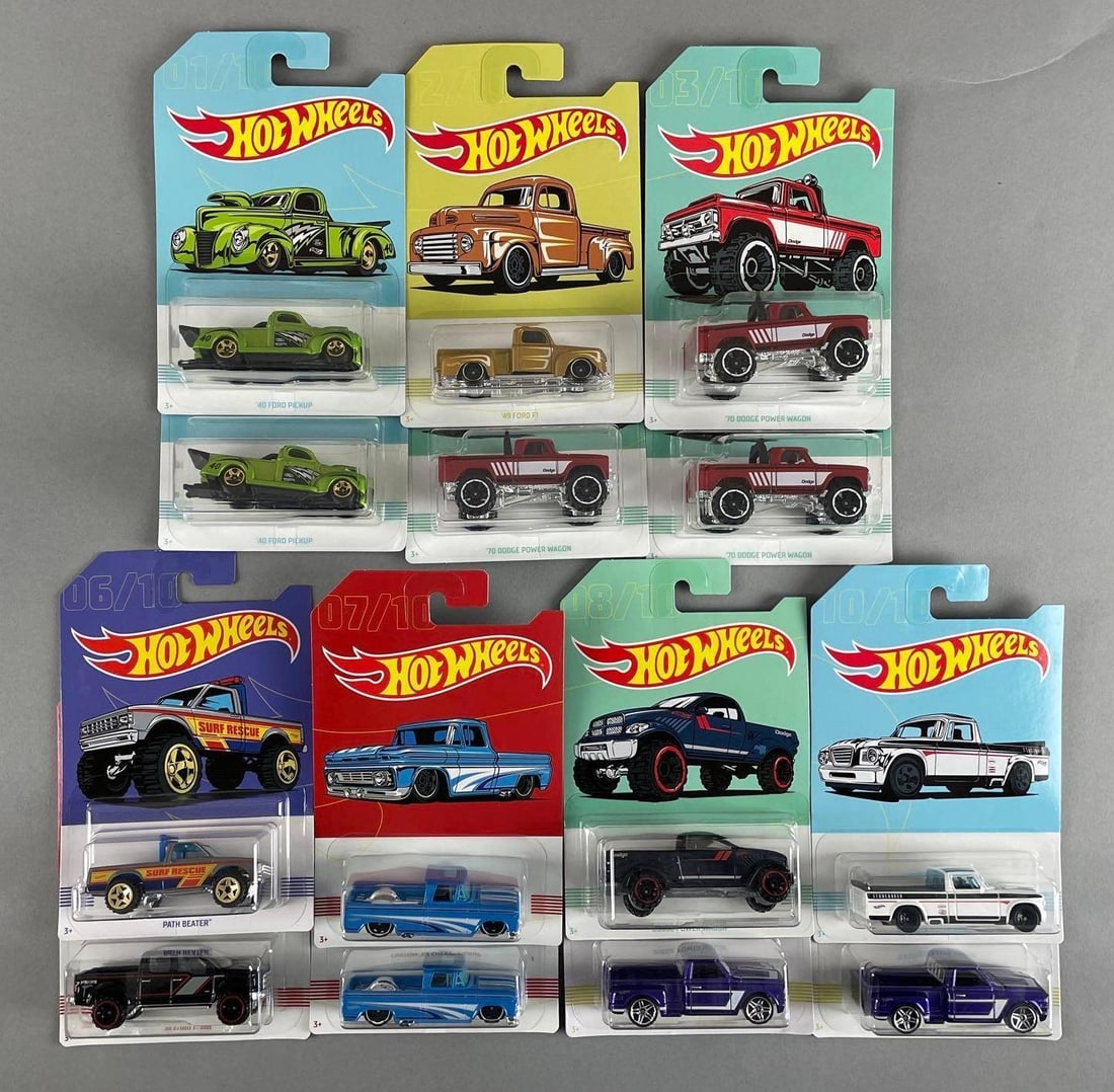 Group of Mattel Hot Wheels Die-Cast Pickup Trucks (1 of 2)