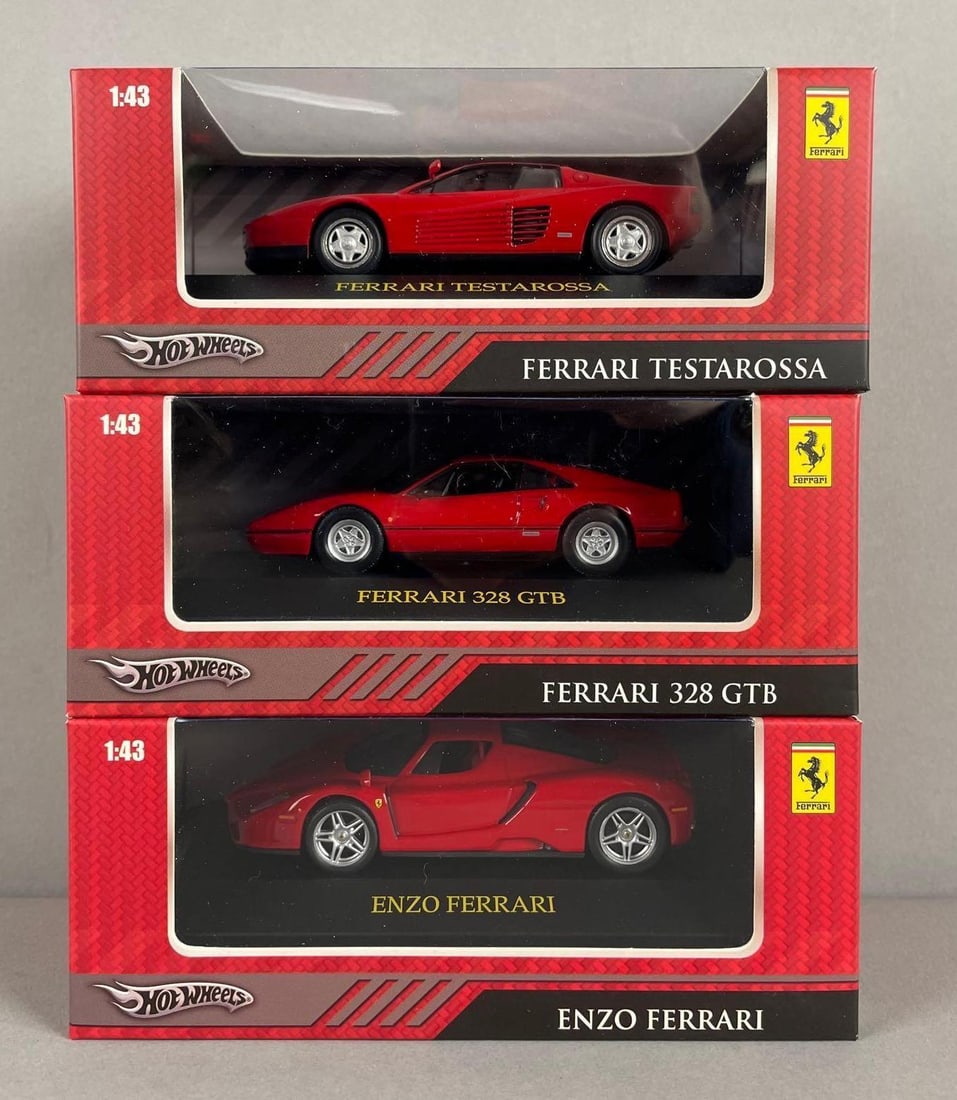 Group of Mattel Hot Wheels Ferrari Die-Cast Vehicles (1 of 3)