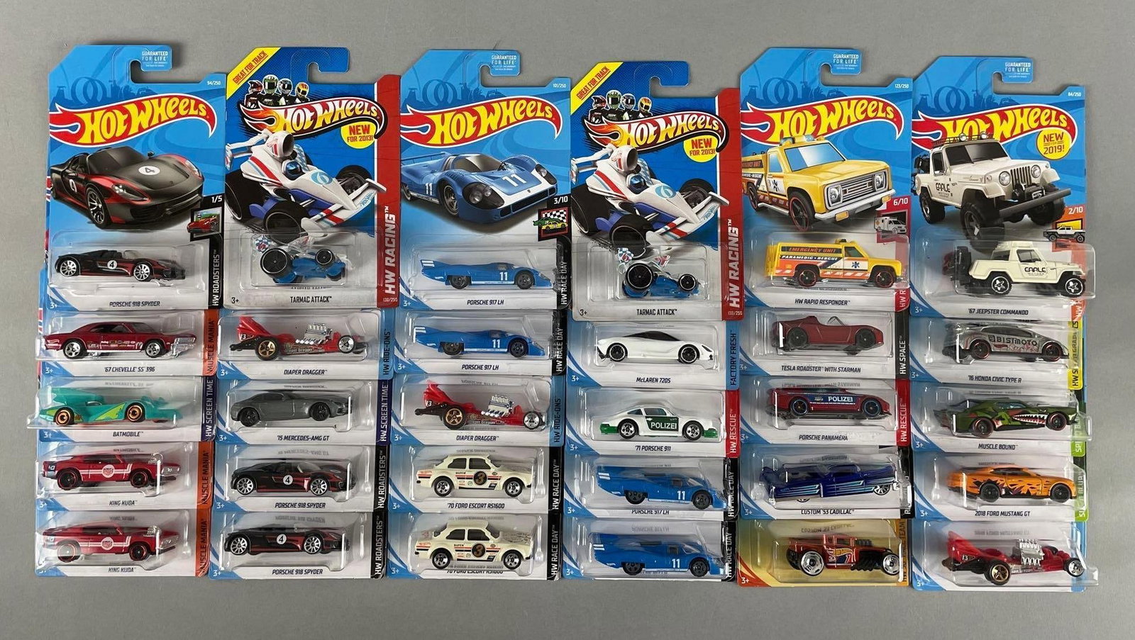 Group of Mattel Hot Wheels Die-Cast Vehicles: Includes bone shaker, diaper dragger