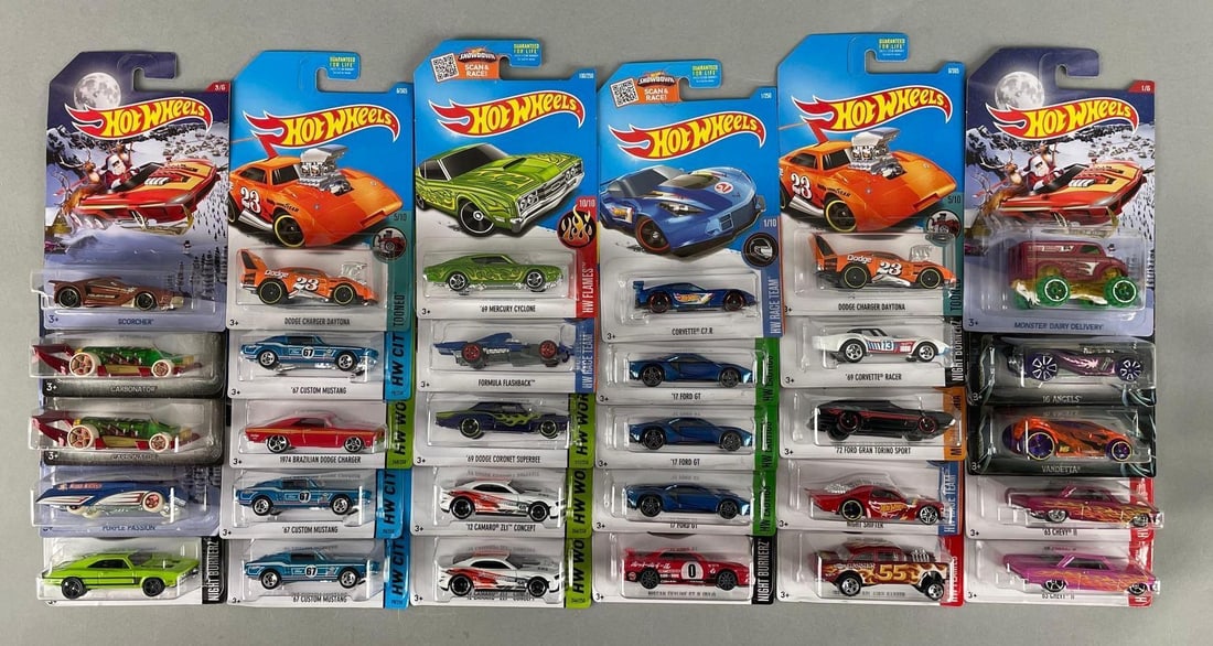 Group of Mattel Hot Wheels Die-Cast Vehicles: Includes Mustang, bel air gasser
