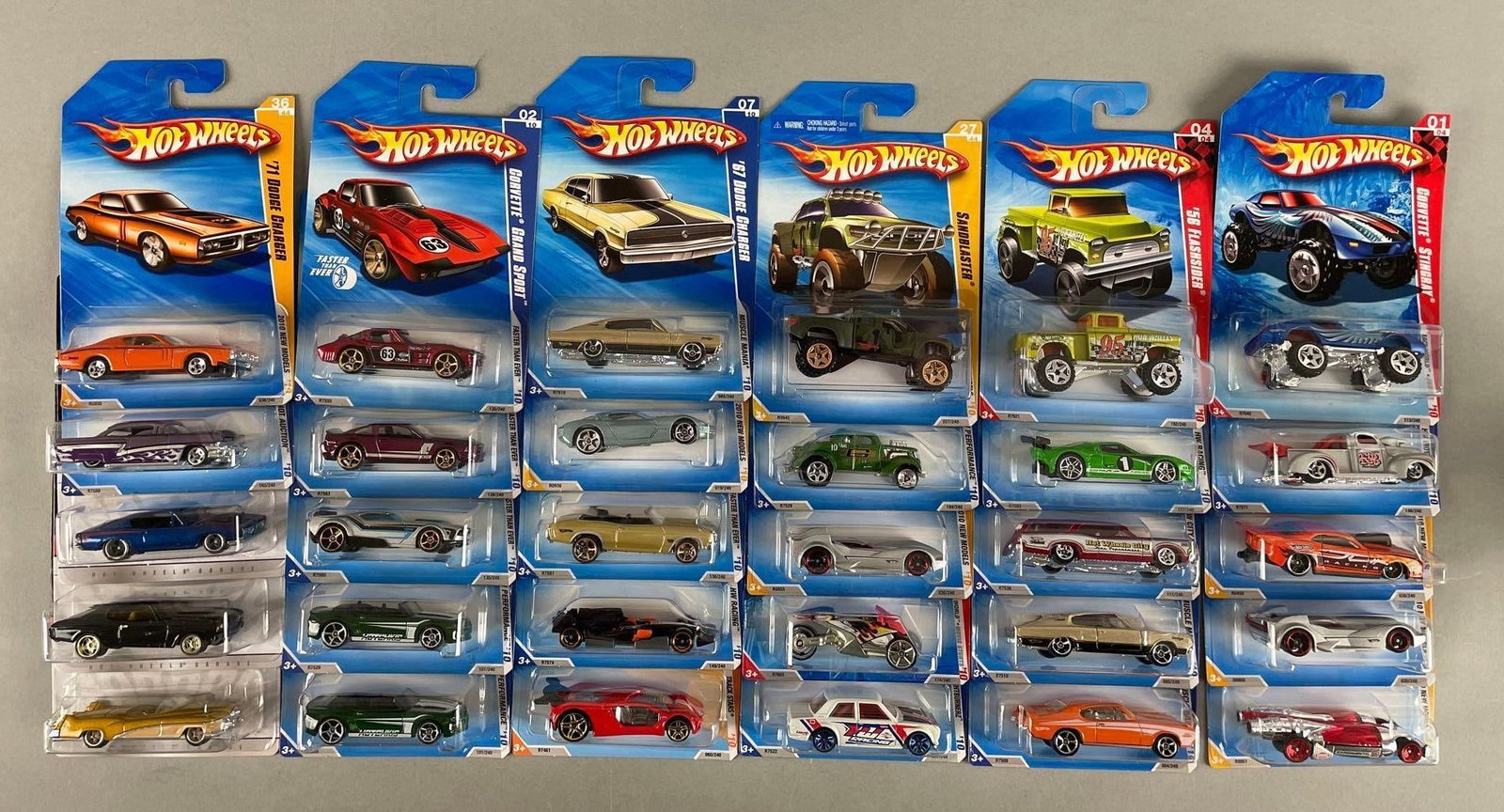 Group of Mattel Hot Wheels Die-Cast Vehicles: Includes sandblaster, Shelby gt500