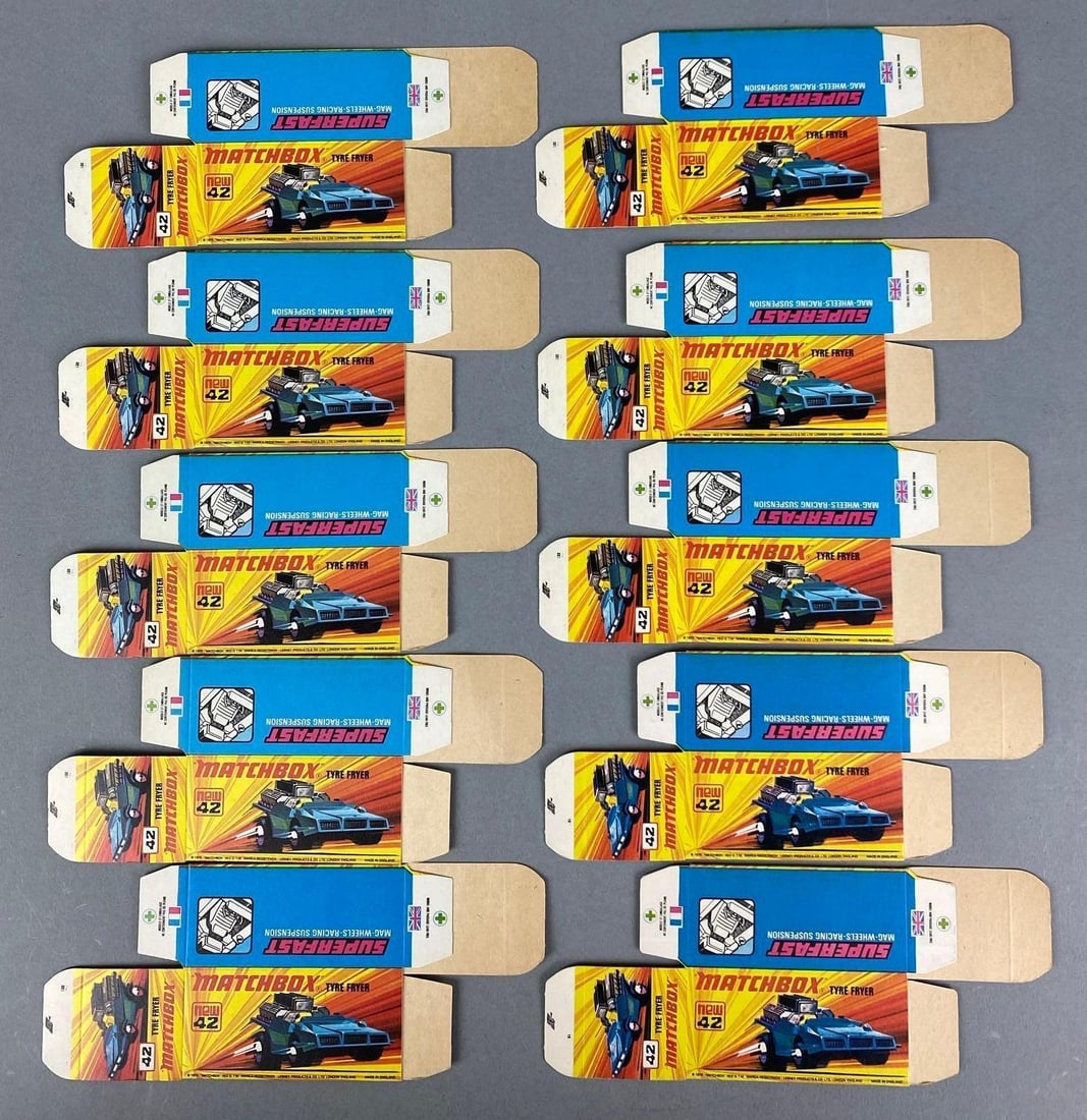 Group of Lesney Matchbox I Type No. 42 Boxes: Tyre fryer