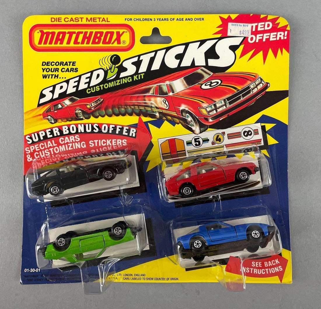 1980 Matchbox Speed Sticks Die-Cast Car Set (1 of 2)