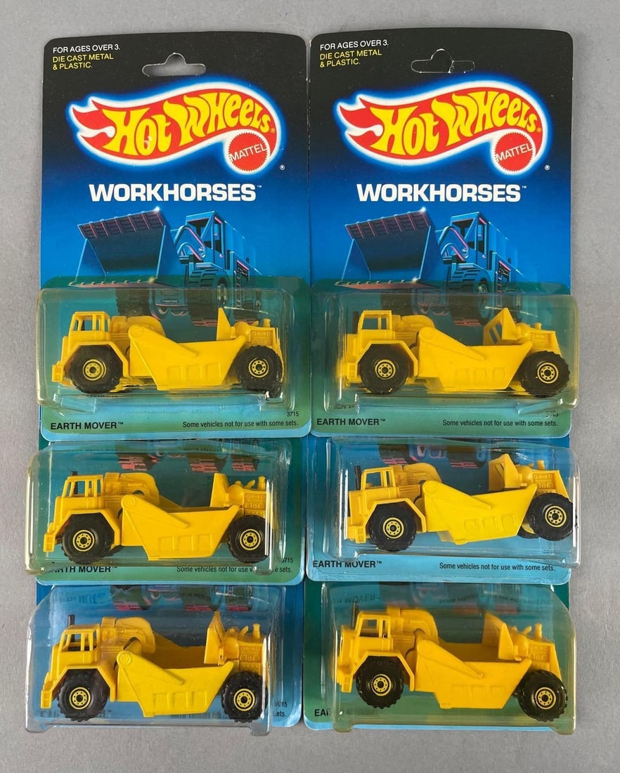 Group of Mattel Hot Wheels Workhorses Die-Cast Earth Movers (1 of 2)