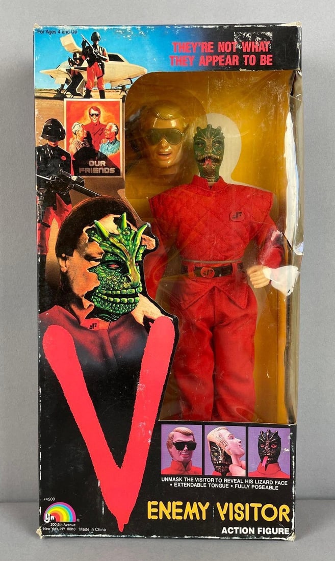 1984 LJN V Enemy Visitor Action Figure: Sealed original packaging 11 1/2"