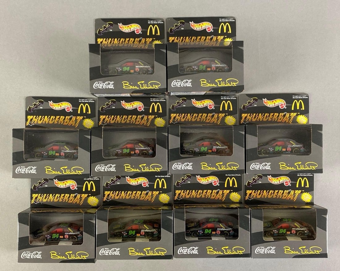 Grouo of Mattel Hot Wheels Batman Forever Thunderbat Cars: die-cast, sealed