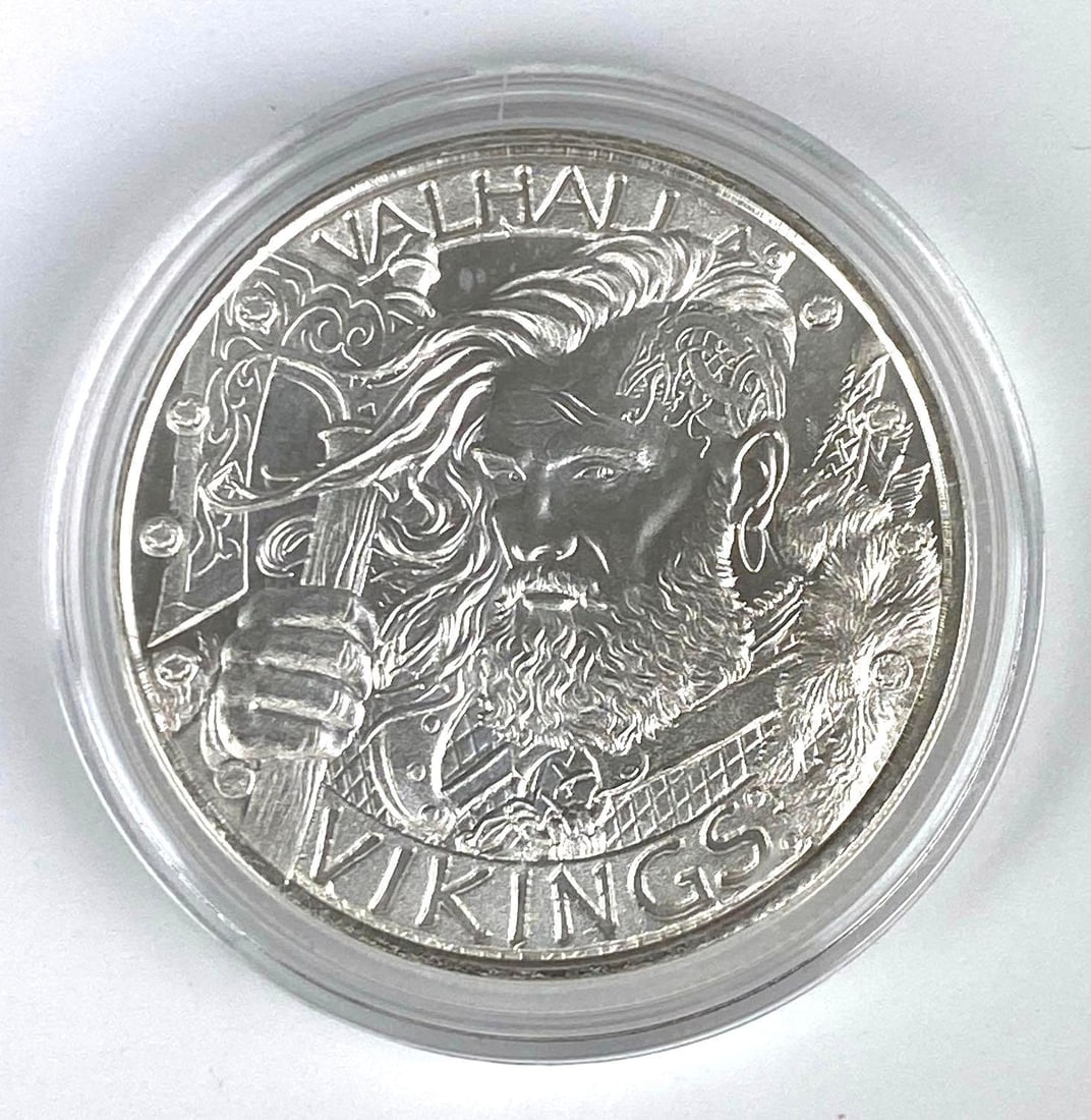 2022 Valhalla Vikings Berserkers Collector .999 1 oz Fine Silver Round: 2022 Valhalla Vikings Berserkers Collector .999 1 oz Fine Silver Round