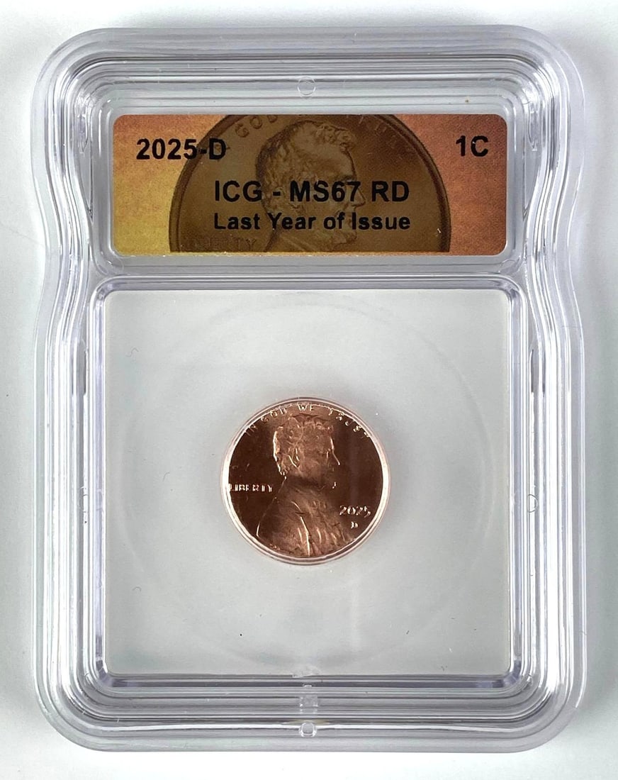 2025-D Last Year of Issue 1? ICG MA67 RD: Coin