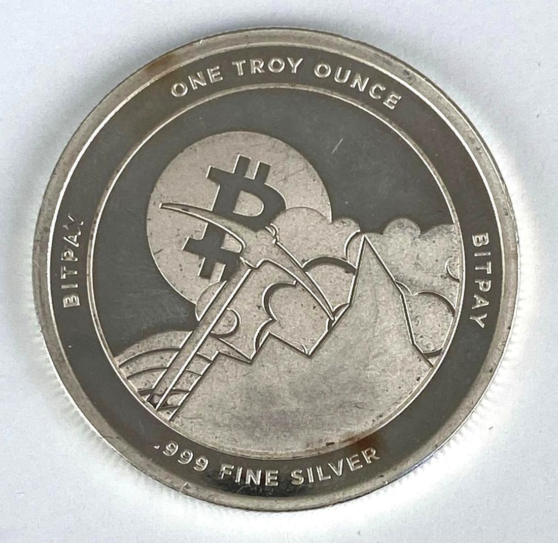 Bitray Bitcoin Mining 1 Troy Oz .999 Fine Silver Round: Bitray Bitcoin Mining 1 Troy Oz .999 Fine Silver Round