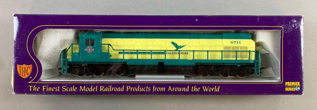 IHC. HO Scale Chicago & Northwestern Falcon Service 6711 Locomotive: Like new in original packaging. Includes Loco Alco C-628. Measures H 1 1/2 x W 3 1/2 x L 13 inches.